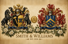 
Charger l'image dans la galerie, Anniversary Dual sample page 1 — Smith &amp; Williams united arms — Herald Lab