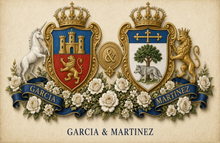 
Carica l'immagine nel visualizzatore di Gallery, Anniversary Dual sample page 1 — García &amp; Martínez united arms — garcia martinez arms — Herald Lab